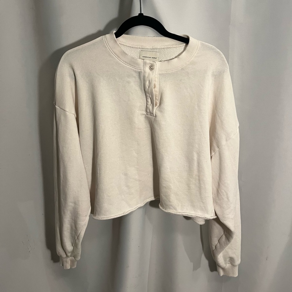 AMERICAN EAGLE CREW NECK CROP TOP